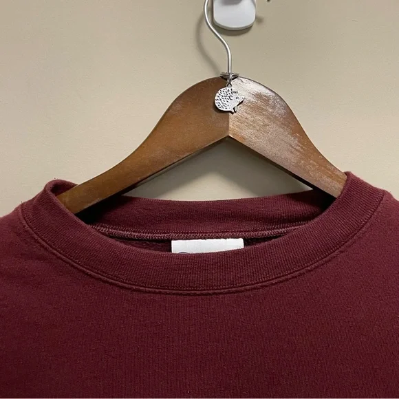 Champion Burgundy Panorama Mountain Resort Varsity Crewneck Sweatshirt Men M - Picture 2 of 12